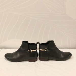 Tory Burch black leather ankle boot